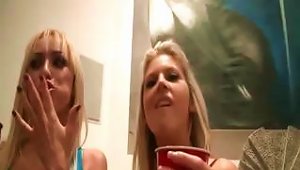 Party College Girls Get Drunk And Kiss And Get Ready For Some Action