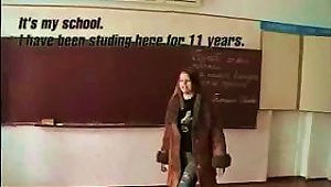 Russian Schoolgirl Fucks In Classroom.