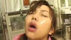 Sweetie Asian Chick Is Swallowing Some Juice