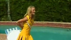 Sexy Blonde Cheerleader Gets Slammed Hard Outdoors