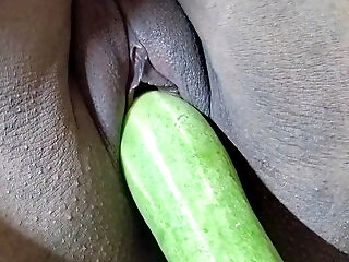 Beautiful Cline Saved My Pussy And Masturbating Big Cucumber