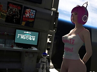 Cute Japanese Anime Catgirl Gets Fucked On A Space Station