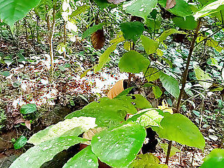 My Girl Friend Pissing In Jungle I See Her Big Pussy And Big Boobs & My Bed Room  Fucking
