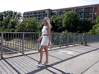 German Scout - First Anal Sex For Big Clit Blonde Girl Vivian Lola At Pick Up Casting