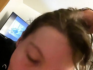 Amateur Hands Free Close Up Blowjob