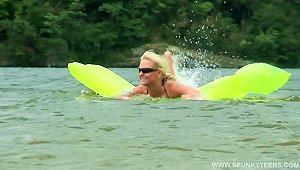 She Meets A Guy At The Lake And Up Surfing On His Cock