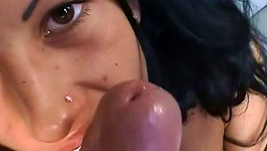 Latina Puma Black Gets Load Of  Over Her Face