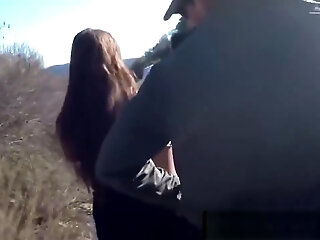 Outdoor Deepthroat And Doggy Style Fucking With Nasty Brunette Slut And Border Agent