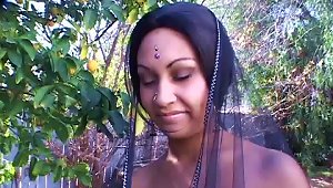 Horny Indian Amateur Fondles Her Tits As Her  Is Ed