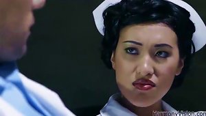 Asian Nurse Spreads Her Legs For An  Sex