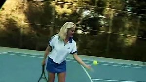 Leanni Lei And  Silvia Saint Getting Fucked On A Tennis Court