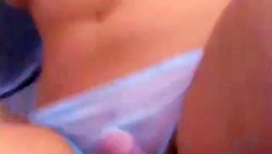 Mia Rose Wears Her Blue Panties While She Fucks This Hard Dick