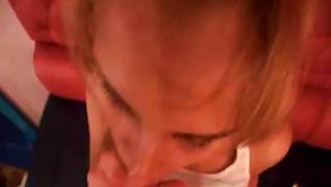 Blonde  Sasha Wraps Her Lips Around His Cock In This Pov Blowjob