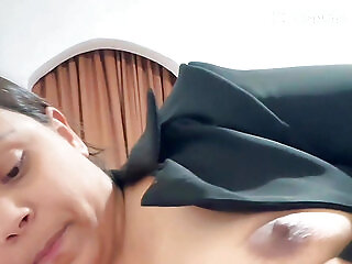 Girlfriend Teases Me With A Wet Oral And Gets It All On Her Tits ??