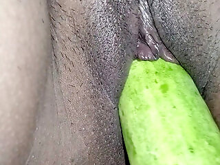Home Alone Bhabhi Masturbating Cucumber And Brinjal