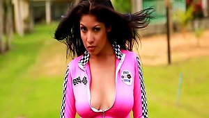 Huge Tits Racing  Girl