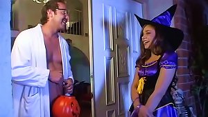 Trick Or Treating Teen In Costume Fucked