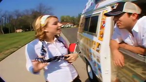Big Cock Ice Cream Man And A Shaved Pussy Teen Have Great Sex