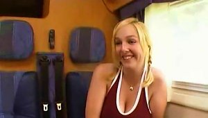 Big Natural Tit Hottie Fucked On A Train