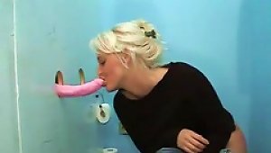 Dildo Comes Through The Gloryhole