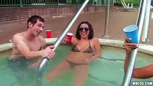 Teens Get Fucked In A Threesome While On Vacation