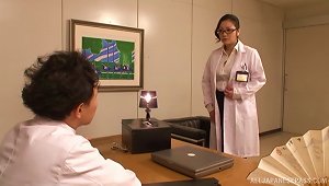 In The Office A Japanese Doctor Fucked By Two Of Her Assistants