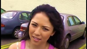 Lovely Asian Babe Talks Sexy Stuff On The Way To The Glory Place