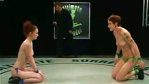 Two Redhead Chicks Have Wild Sex Using  In A Ring
