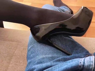 Bored Fuckslut In Leather Sundress Fucks Stranger, Squeals
