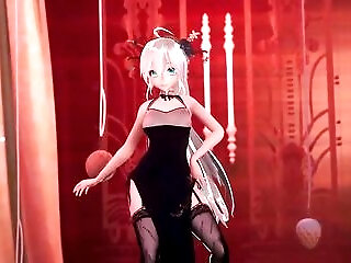 Sexy Dance In Chinese Dress + Black Stockings