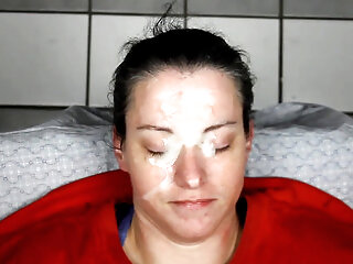 Homemade Amateur Cumslut Taking Loads To Her Pretty Face