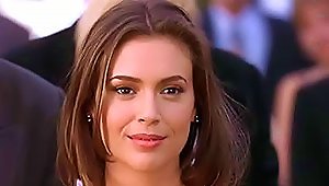 Gorgeous Actress Alyssa Milano In Sexy   Her Co-star