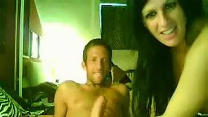 Hot Brunette Babe Sucks A Cock And Gets Slammed On Webcam