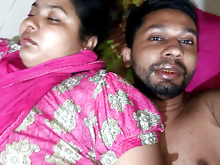 Beautiful New Married Wife Saree Romance