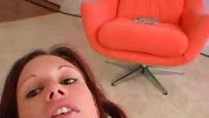 Brunette Taylor Rain Gets Fucked In The  And Gets A Mouthful