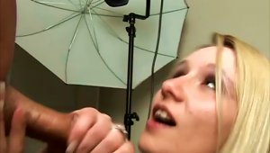 Nasty Blonde Chick Drives Her Man Crazy With A Hot Handjob