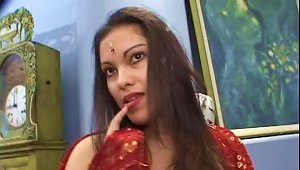 Sensual Indian Chick Enjoying A Hard Boner And A