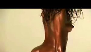 African Slim Slut Gets Oiled And Poses Her Tasty Thin Figure