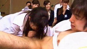 Japanese Office Girl Sucks A Cock On The Eyes Of Her Colleagues