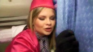 Ly Fucking The Slutty Stewardess On A Plane