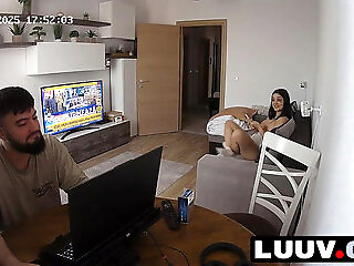 Luuv. The First Little Argument Of Lovers On A Home Camera