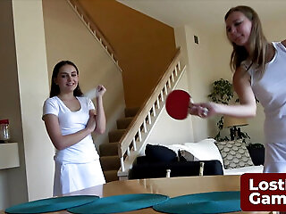 Sexy Ladies Teaming Up For A Strip Table Tennis Showdown