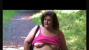 Dawn Takes A Walk In The Park Topless!