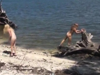 My Sister And Gf Naked On An Island