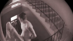 Staircase  With Hot Teen And Her Horny Boyfriend