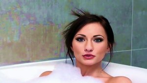 Isizzu Is Lying Naked In Soapy Bath