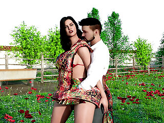 Indian Desi Bhabhi Sex With Her Devar In The Garden