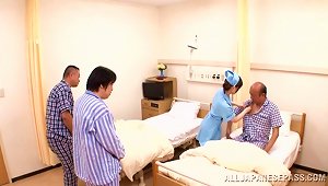 Naughty Asian Nurse Enjoys Cum In Mouth In The Kinky Gangbang