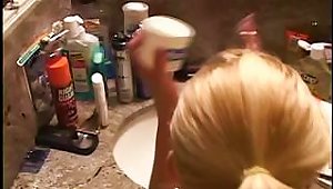 Coed Blonde  Gets Banged In Bathroom