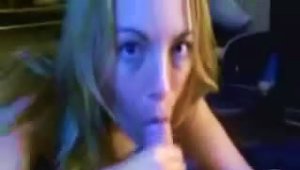 Horny Blonde Blows On Her Lover Cock With Intensity